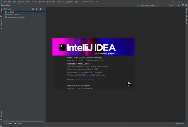 最新idea 2020.1激活安装教程,有效期到 2089 年! 亲测有效